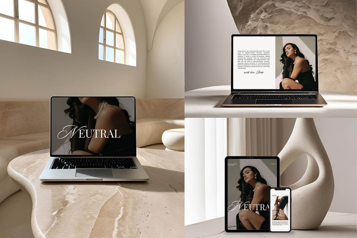50 Aesthetic Canva Device Mockups, a Mockup by TheBohoFactory (Photo 3 of 7)