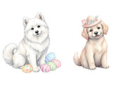 Whimsical Easter Dogs Clipart, an Illustration by SinaCreation (Thumbnail 4 of 11)