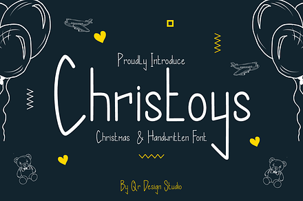 Christoys - Playful Font, a Handwritten Font by QR Design Studio