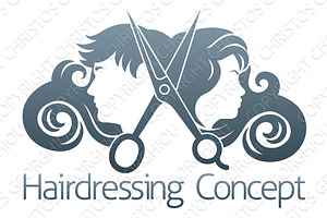 Hairdresser Silhouette Hair Salon, a Person Illustration by Christos Georghiou