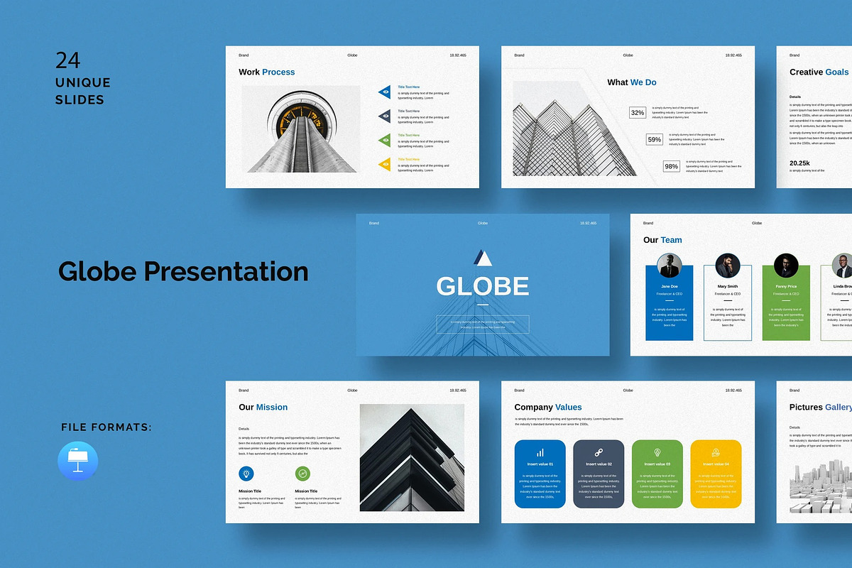 Globe Presentation Template Keynote, a Presentation Template by Fit-tee (Photo 1 of 7)