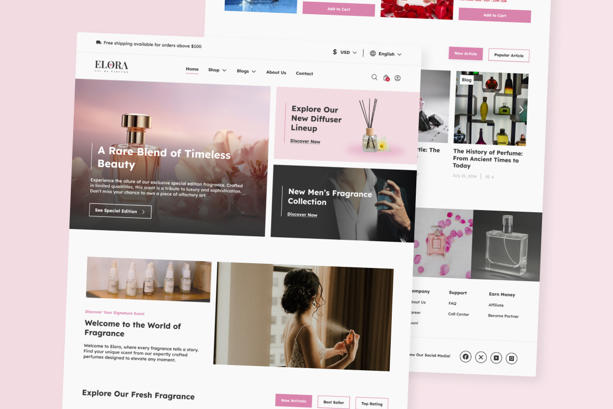 Elora - Perfume Shop Landing Page, a Landing Page Template by twinstd (Photo 3 of 5)