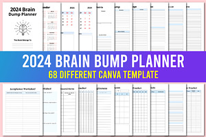 2024 Brain Dump Planner Canva KDP