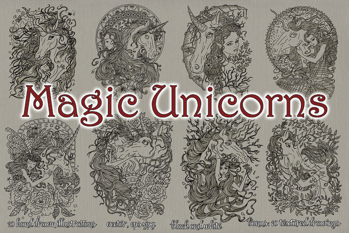 Magic Unicorn and Princess, an Animal Illustration by Samiramay (Photo 1 of 6)