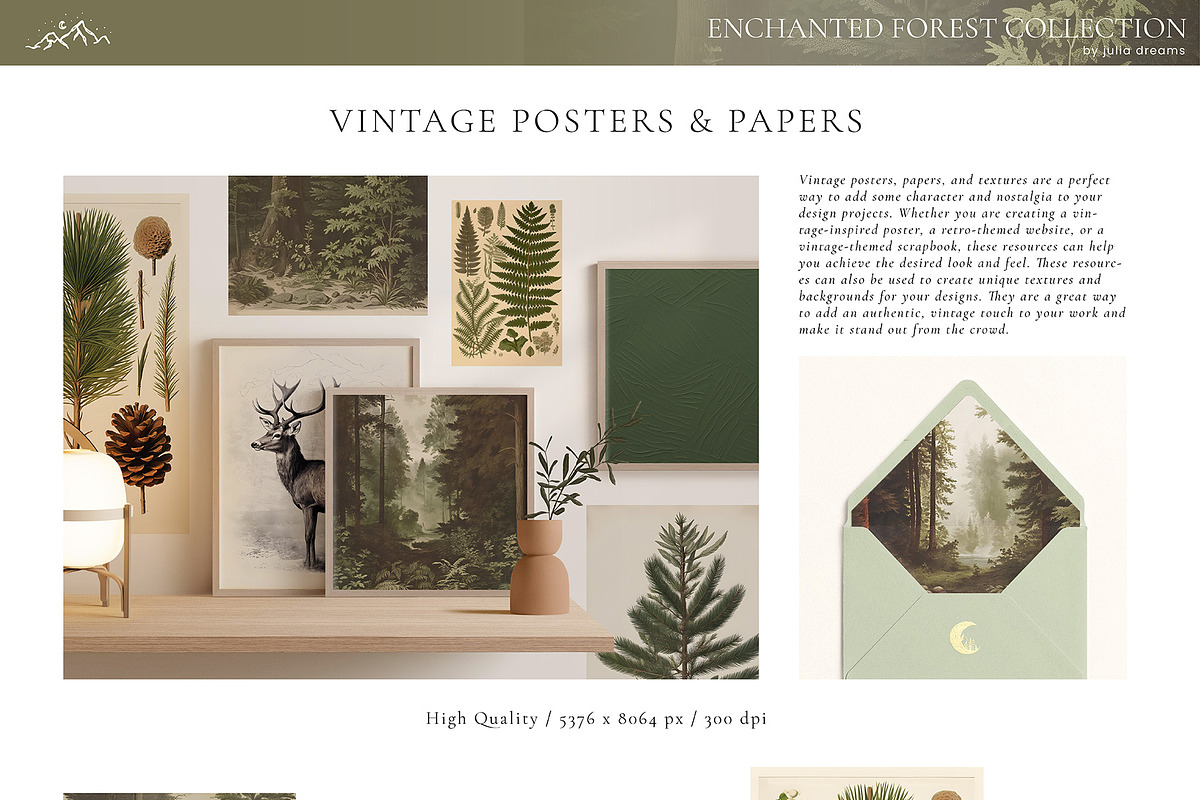 Enchanted Forest Watercolor Art, an Object Graphic by Julia Dreams (Photo 9 of 12)