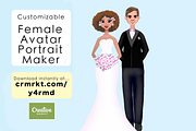 Personalized female portrait creator, a Person Illustration by CosmicMedium (Thumbnail 4 of 5)