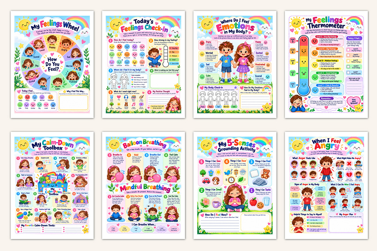 2027 Big Feelings, Little Steps Kids, a Stationery Template by Designmela01 (Photo 2 of 5)