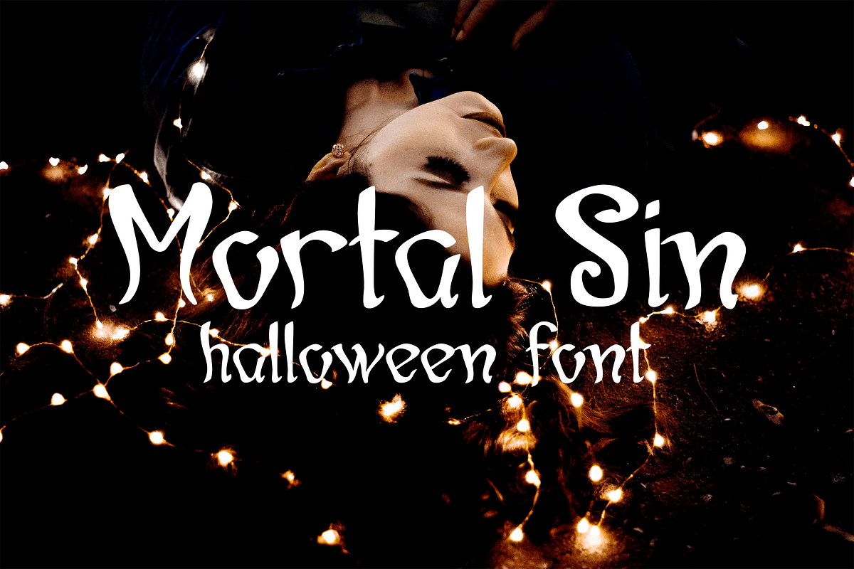 Mortal Sin | Halloween font, a Handwritten Font by Mr.Typeman (Photo 1 of 7)