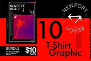 10 Typographic Summer T-Shirt Bundle, an Illustration by NoSpoon Design (Thumbnail 1 of 8)