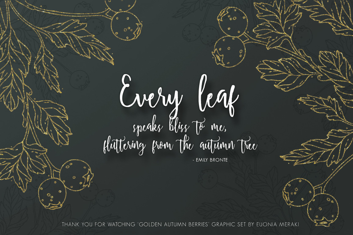 Golden Autumn Berries Background Set, a Background Graphic by Euonia Meraki (Photo 15 of 15)