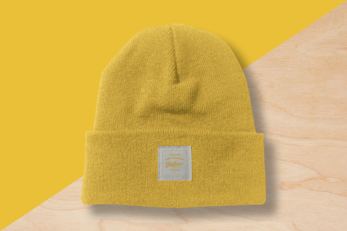 Folded Beanie Mockup, a Hat Mockup by Clint English (Photo 3 of 6)