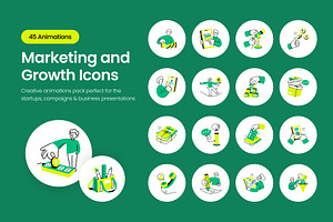 Animated Marketing & Growth Icons, a Duotone Icon by Prosymbols