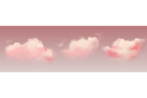 Pink cloud background with realistic, an Illustration by art PVP - market