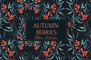 Sea buckthorn Pattern, a Pattern Graphic by watercolor kamill (Thumbnail 1 of 7)