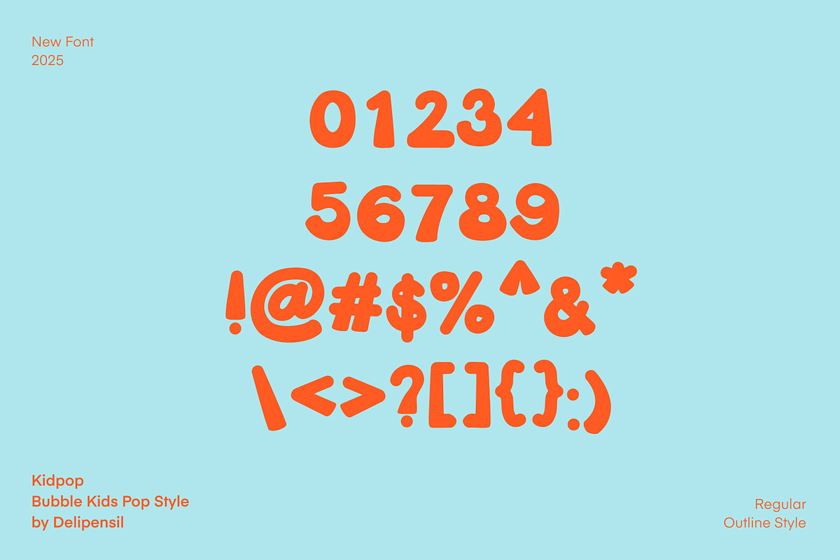 Kidpop - Playful Display Font, a Sans Serif Font by delipensil (Photo 6 of 7)