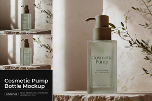 Cosmetic Pump Bottle Mockup, a Cups & Container Mockup by Pitchlook.Studio
