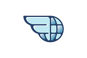 Globe Transport Logo for Business, a Branding & Logo Template by Logo Loom (Thumbnail 1 of 5)