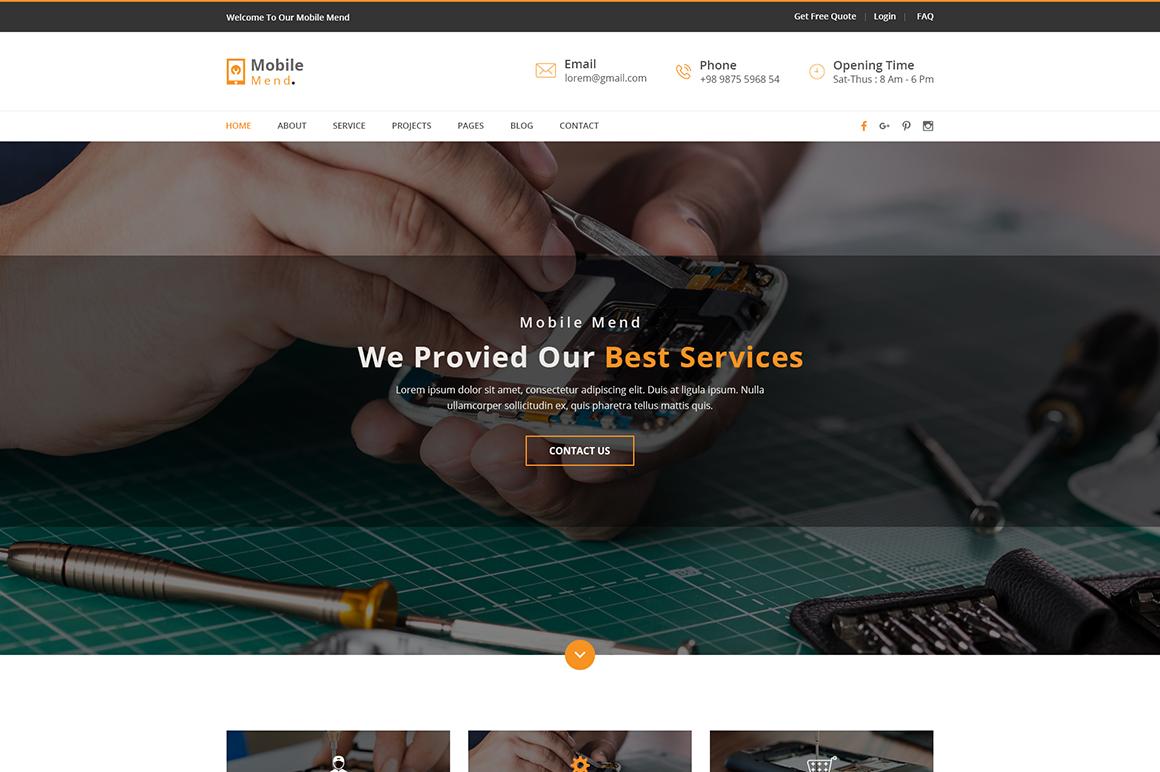 Mobile - Mend Mobile Repair Template, a HTML Template by HasThemes
