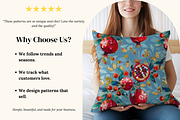 Jeweled Pomegranates Patterns, a Pattern Graphic by Ninterints (Thumbnail 3 of 6)