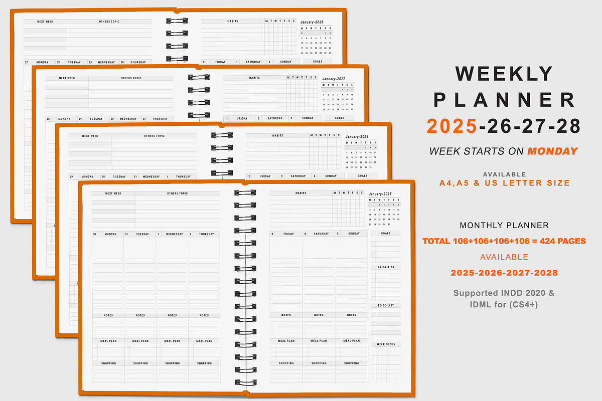 2025-2028 Ultimate Planner Bundle, a Stationery Template by MNT-Creator (Photo 3 of 11)