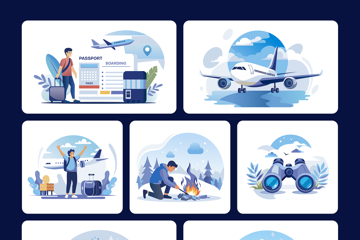 Travel and Camping Illustration Set, a Person Illustration by Brickclay (Photo 7 of 10)