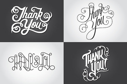Thank You Vector Lettering