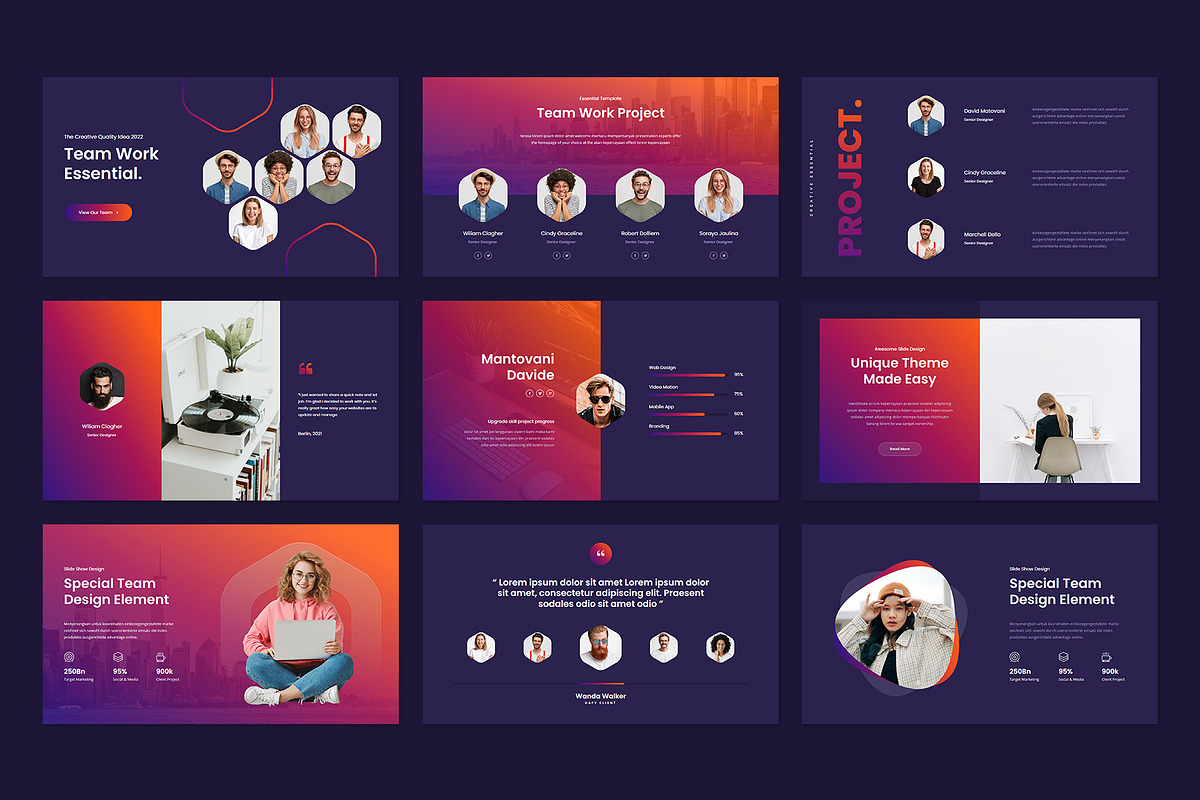 HEXA Presentation Template Design, a Presentation Template by Rocketstill (Photo 4 of 16)