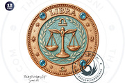 Renaissance Zodiac signs horoscope, a Decorative Illustration by ThatsDesignArt (Thumbnail 9 of 10)
