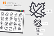 Autumn Line Icons Set, an Outline Icon by Voysla's Shop (Thumbnail 3 of 4)