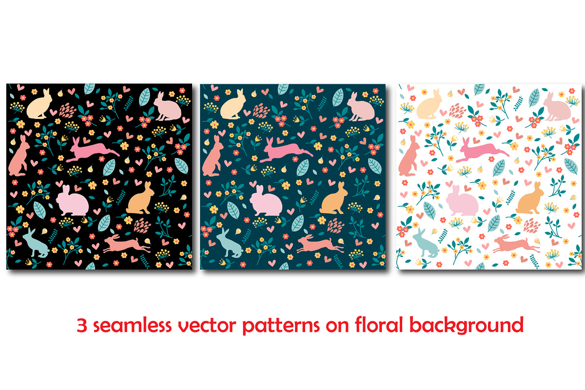Rabbit vector silhouettes set, an Object Graphic by Orangepencil (Photo 2 of 4)