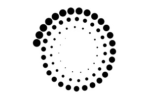 Halftone dotted speed lines, an Illustration by Things for designers