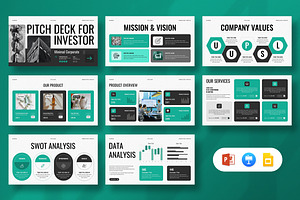Pitch Deck For Investor Presentation, a Presentation Template by Pradaxa