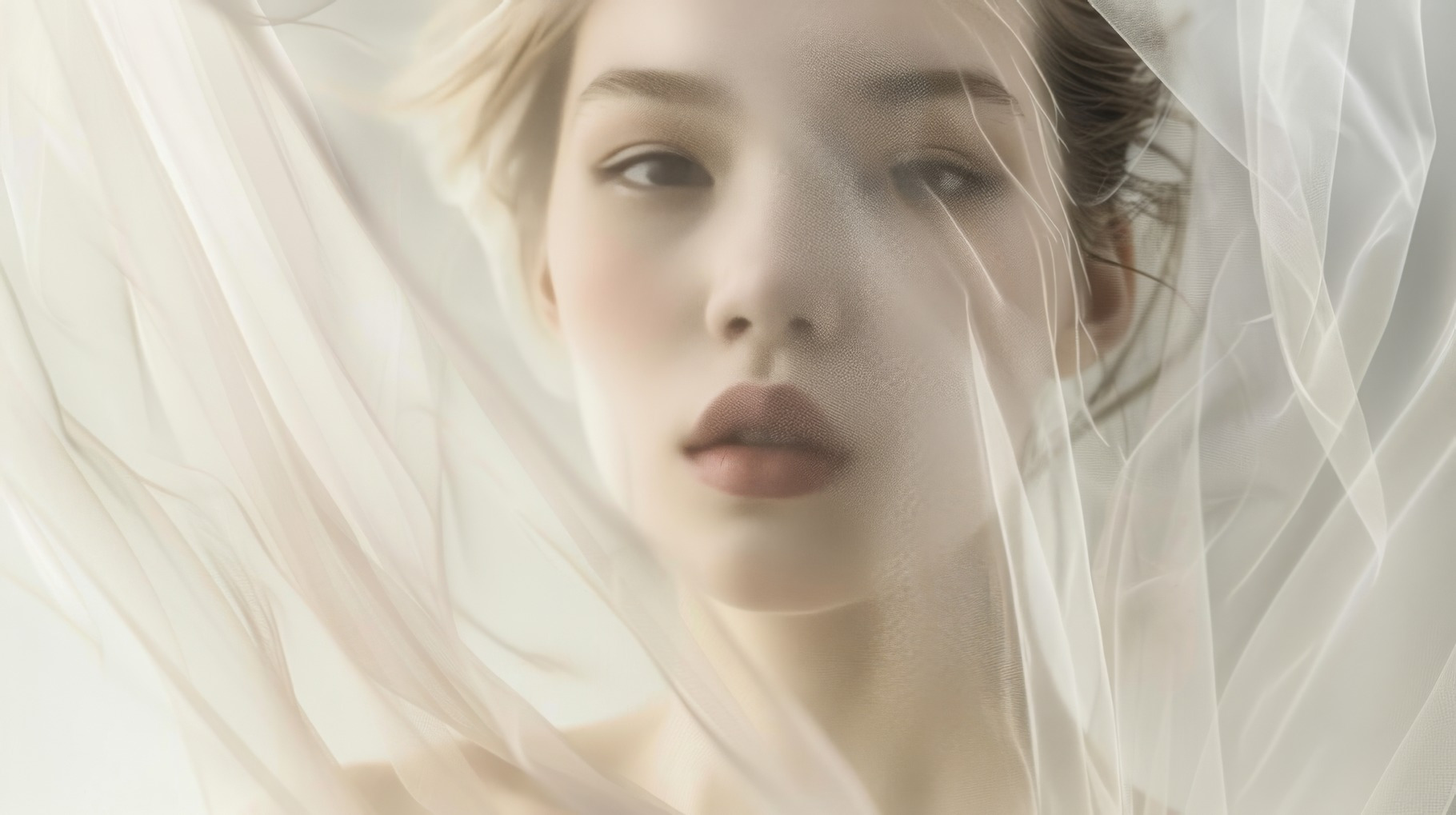 Young woman wrapped in fabric, a Person Photo by Handmadefont