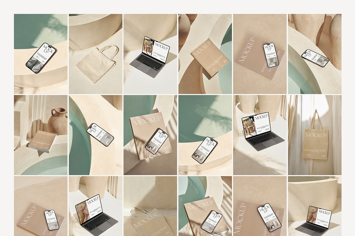 iPhone MacBook Tote Bag Book Mockups, an iPhone Mockup by Feel This (Photo 9 of 9)
