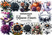Halloween Flowers Clipart, an Illustration by DreamArtGraphic (Thumbnail 1 of 5)