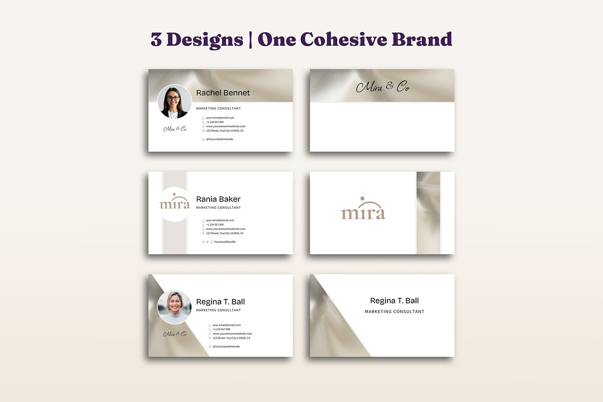 Business Card Templates 3 Designs, a Business Card Template by B2 Studio (Photo 3 of 18)