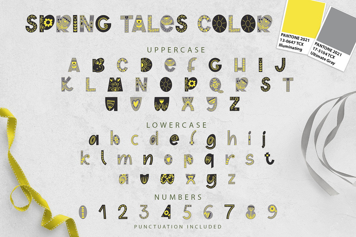 Spring Tales | Folk Art Font, a Symbol Font by Kandella's Art (Photo 4 of 15)