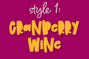 Cranberry Wine - Stripe Font Family, a Font by CraftyLittleNodes (Thumbnail 2 of 10)