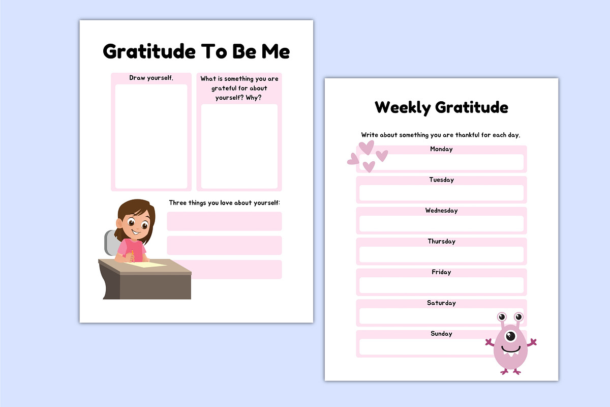 2026–2027 Gratitude Journal for Kids, a Stationery Template by Shumaya (Photo 5 of 5)