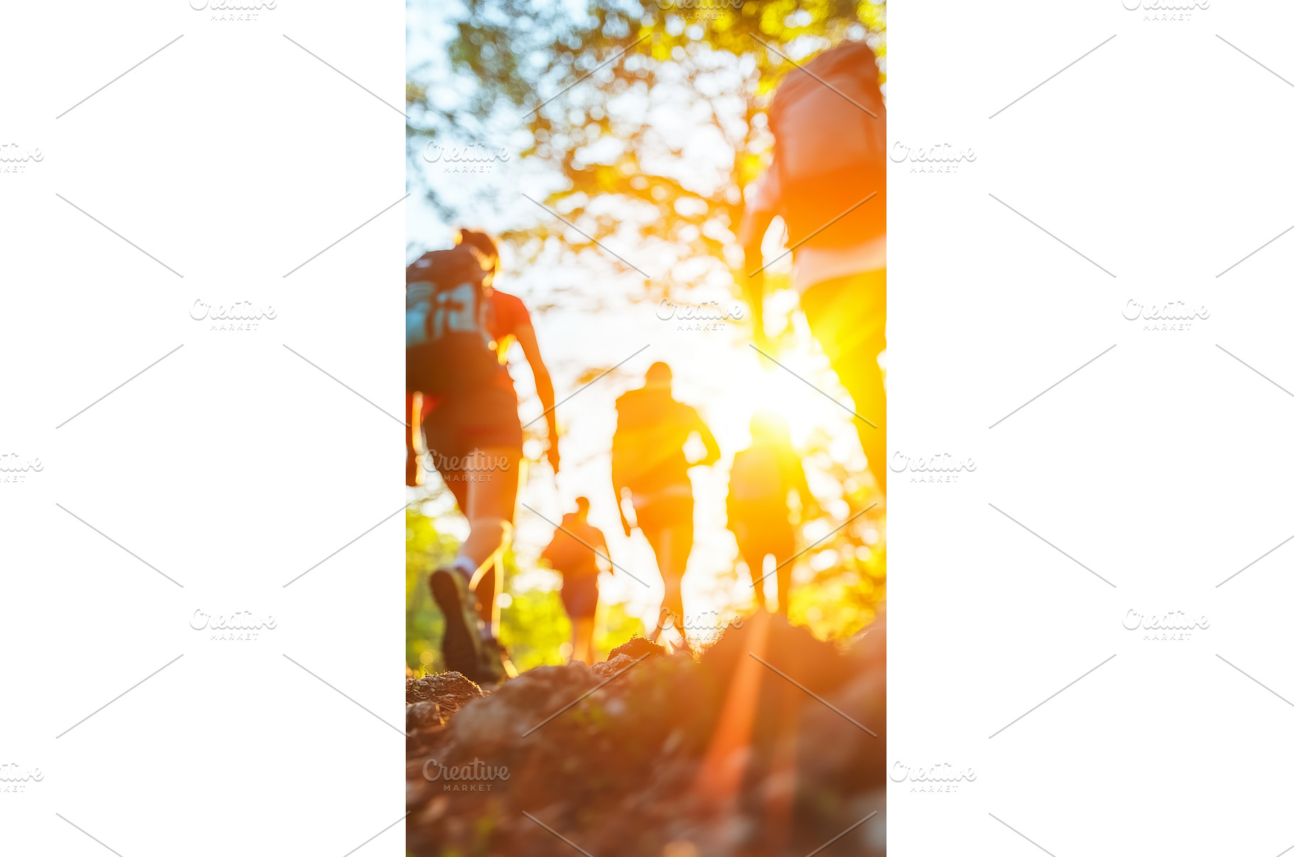 hikers navigating challenging, a Nature Photo by Lermont51