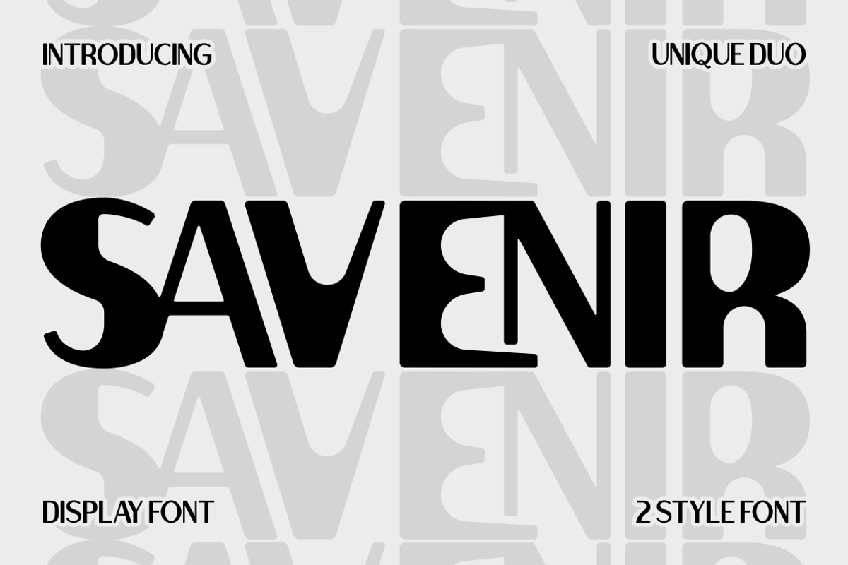 Savenir - Unique Display Font, a Font by PutraCetol Studio (Photo 1 of 11)