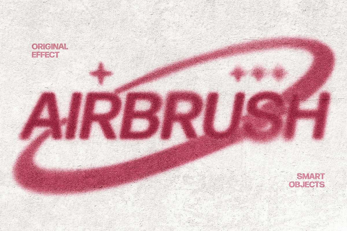 Airbrush Text Effect, a Layer Style Add-On by Design Squad (Photo 1 of 3)