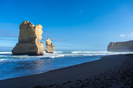 Clifton Beach and Twelve Apostles along the Great Ocean Road, Au, a Nature Photo by GoodGoods