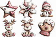 Christmas Gingerbread Cookies Clipar, an Illustration by Libby Wishes (Thumbnail 8 of 8)