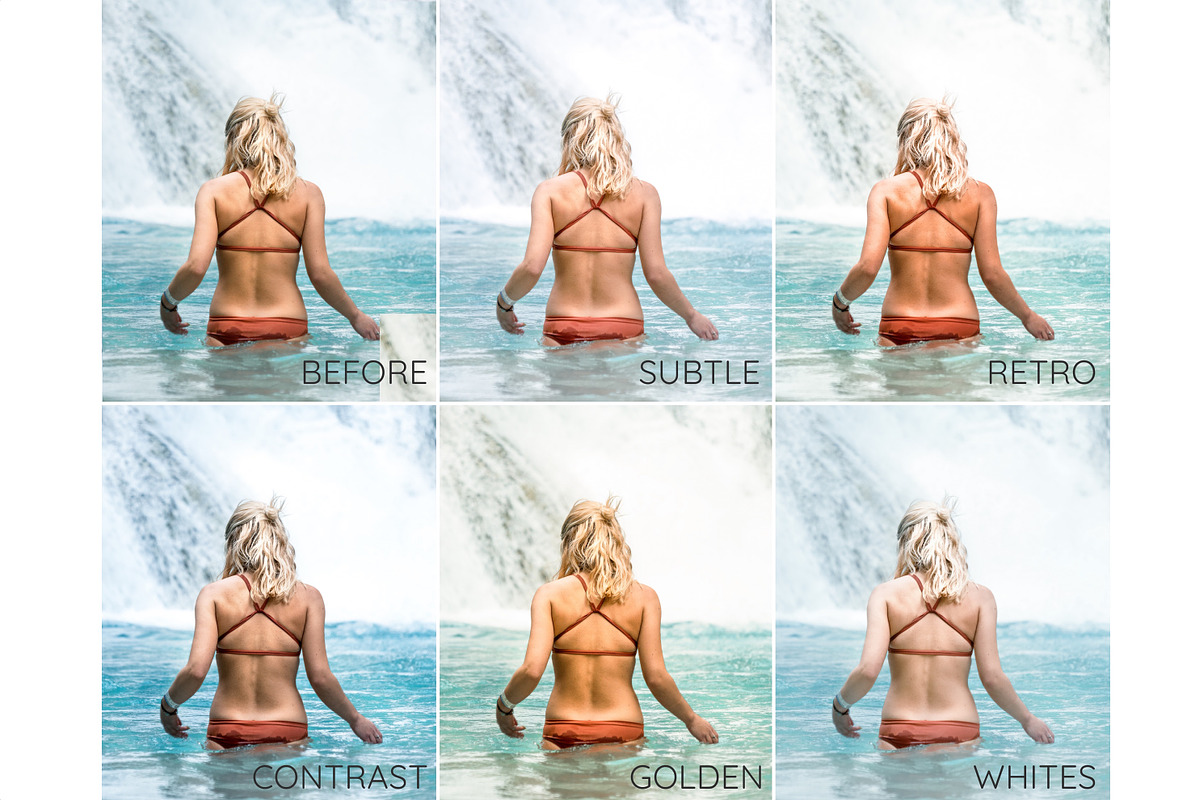 Blonde hair Lightroom mobile presets, an Action Add-On by GDR Design (Photo 5 of 6)