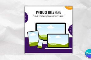 Digital Product Mockup Template, a Device Mockup by Canvagator