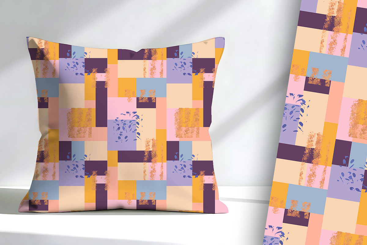 Textured Blocks Pink and Purple Seam, a Pattern Graphic by Sharon Schwalbe (Photo 4 of 5)