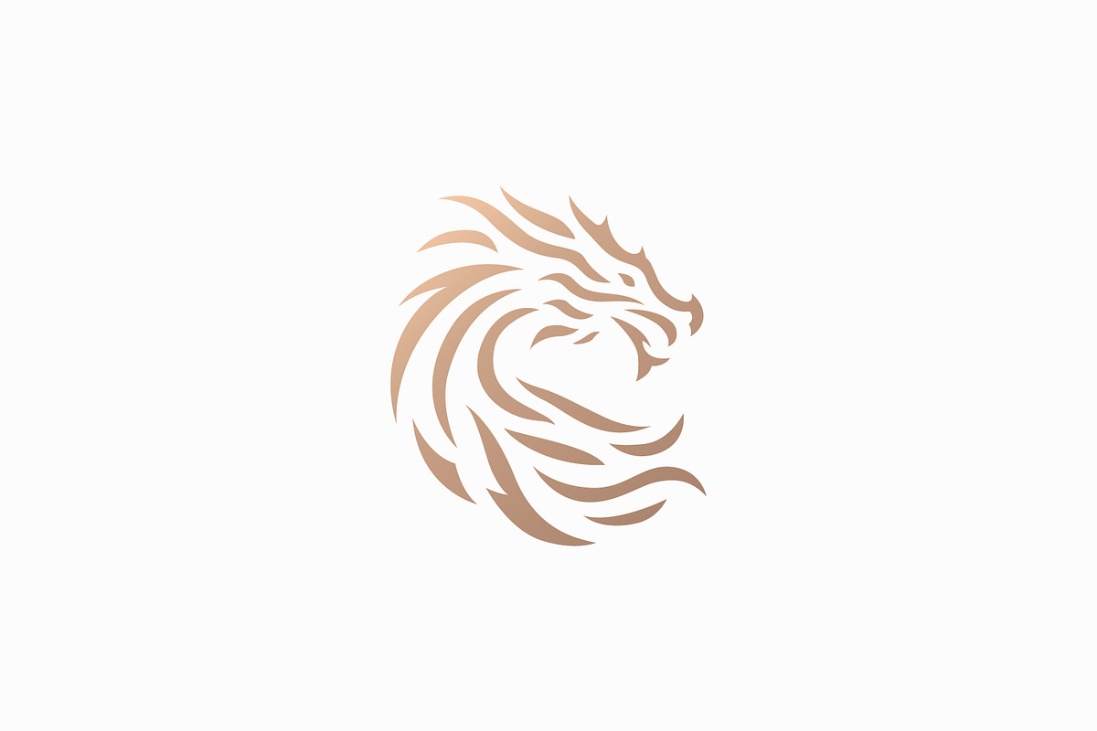 Dragon Head Logo Gold Mythology, a Branding & Logo Template by Signatoro (Photo 2 of 2)