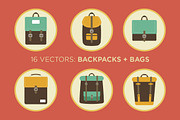 Backpacks and Bags - 16 Vectors, an Education Illustration by Little Pixel Shop (Thumbnail 1 of 4)