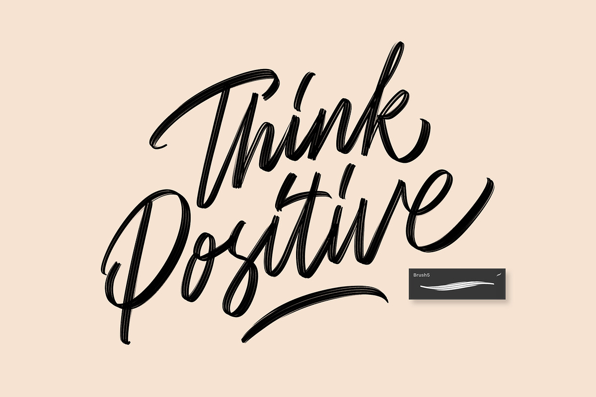 40+ Procreate Lettering Brushes, a Brush Add-On by Nurmiftah (Photo 6 of 18)